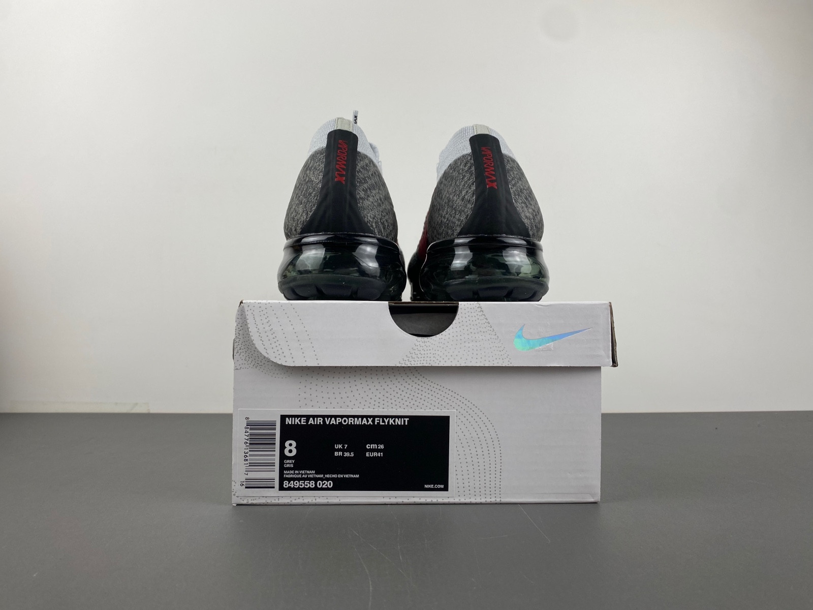 Nike Air VaporMax Platinum Red Black Men
