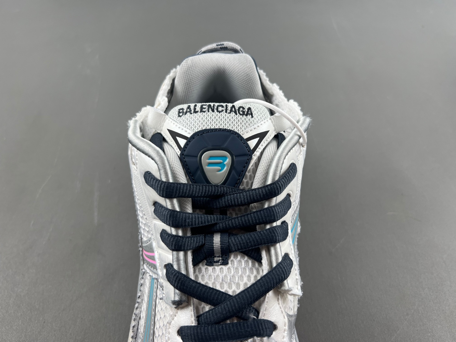 Ba1en*iaga runner sneaker in white/red/black