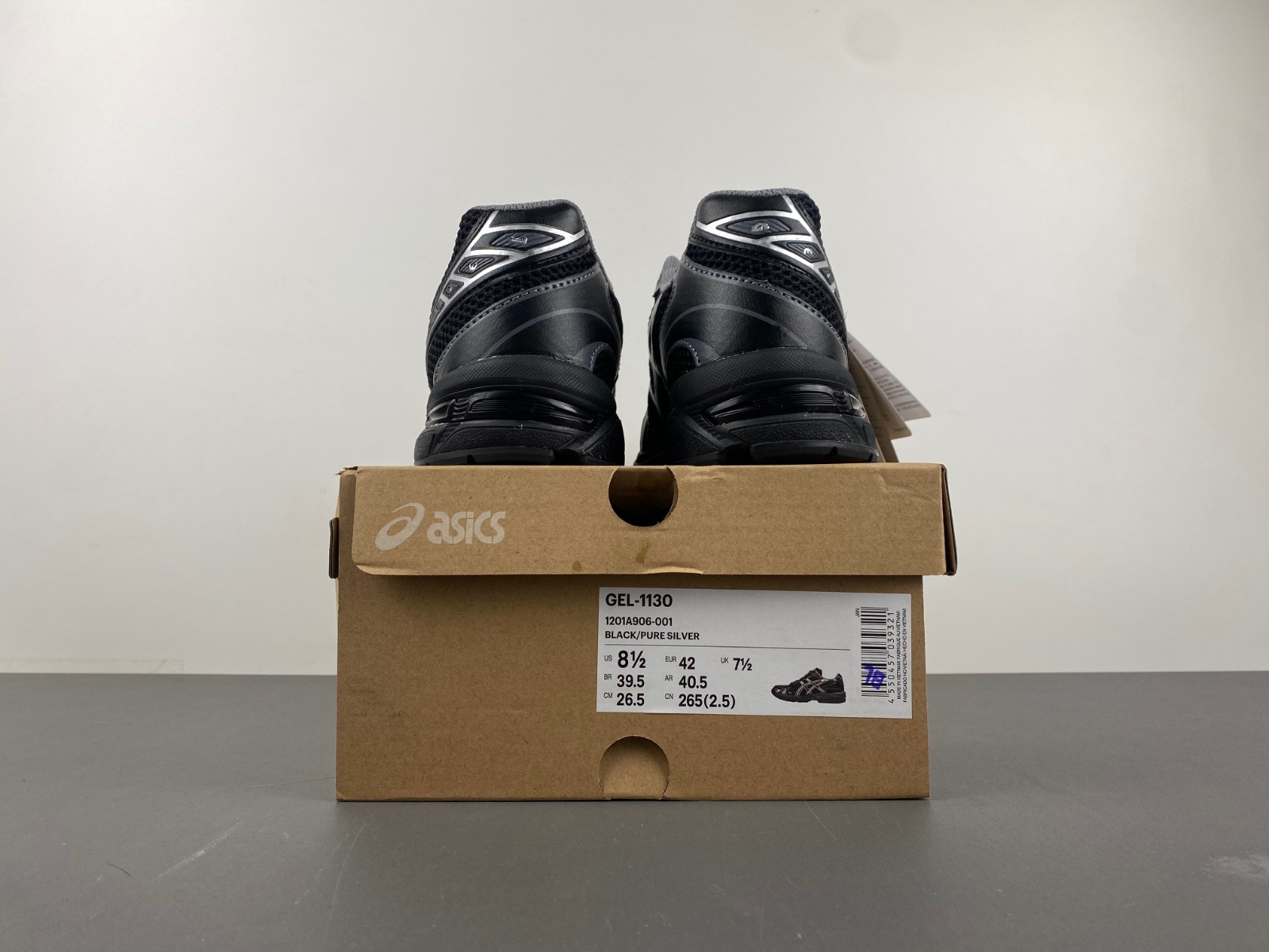 As1cs gel-1130 black pure silver men