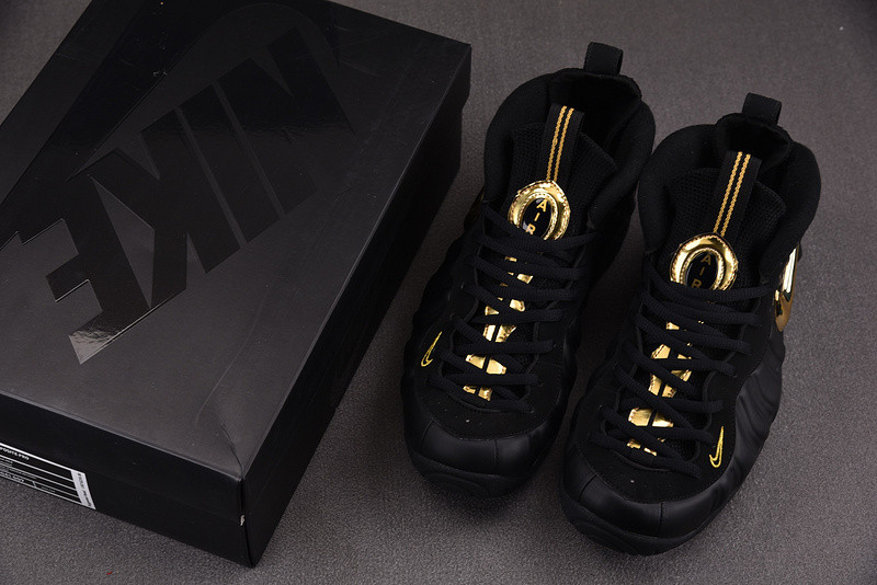 Nike Air Foamposite Pro Black Metallic Gold Men