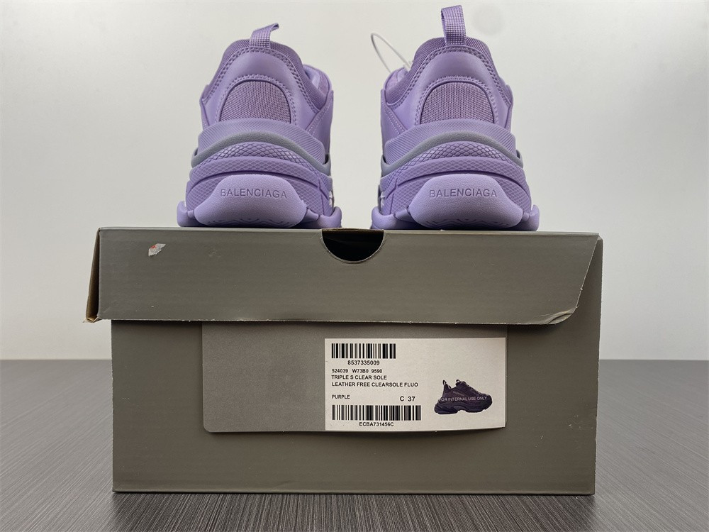 Ba1en*iaga triple s green purple 1.0 sneaker