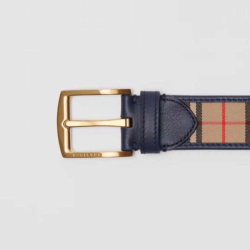 B**rry 1983 plaid leather d-ring belt w22850