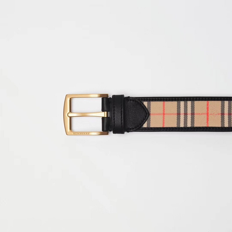 B**rry 1983 plaid leather d-ring belt w22850