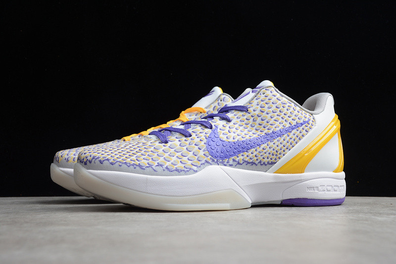 new nike kobe vi 6 protro white purple yellow cw2190-105