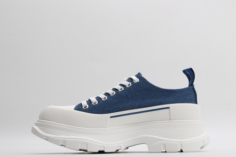 alex mcq tread slick lace up in blue