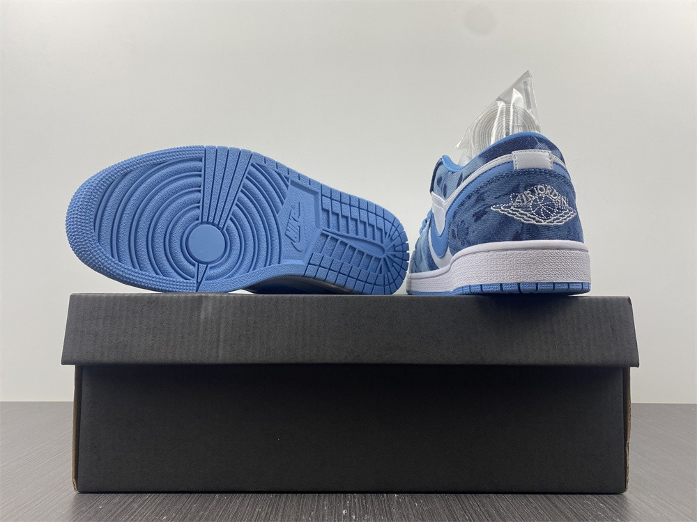 jordan 1 low washed denim (gs) - dm8947-100