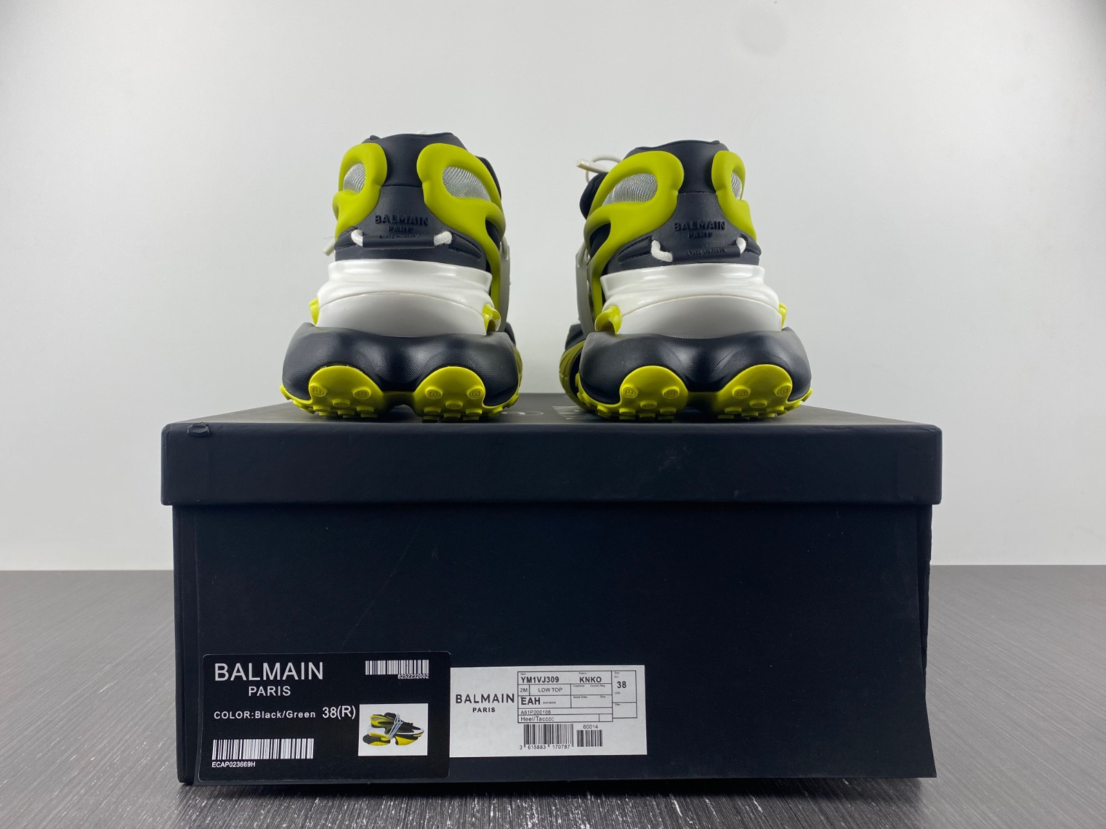 balmain neoprene and leather unicorn low-top sneakers am1vj398