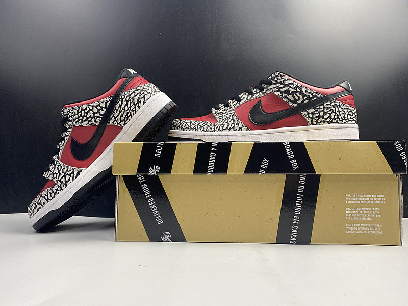 nike dunk sb low red cement (2012) 313170-600