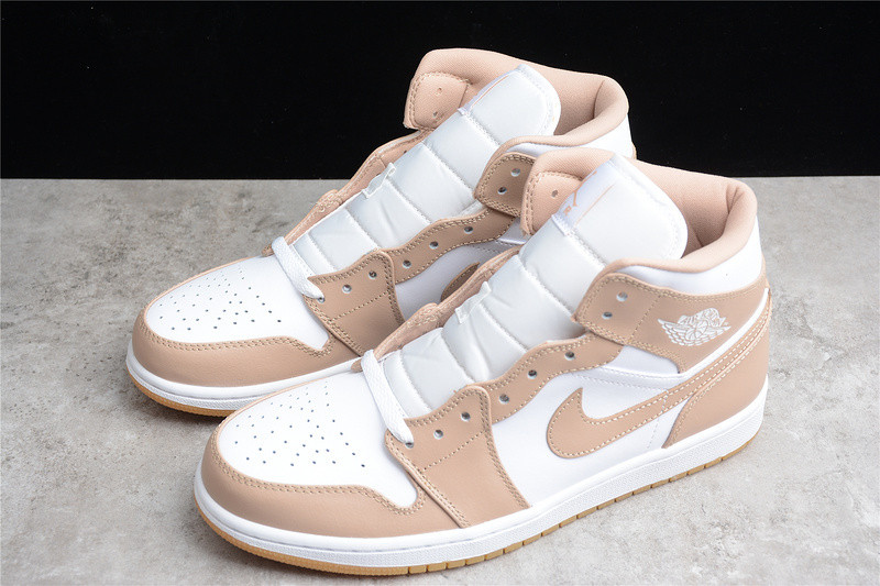 jordan 1 mid tan gum - 554724-271