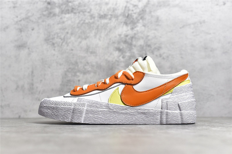 nike blazer low sacai white magma orange - dd1877-100