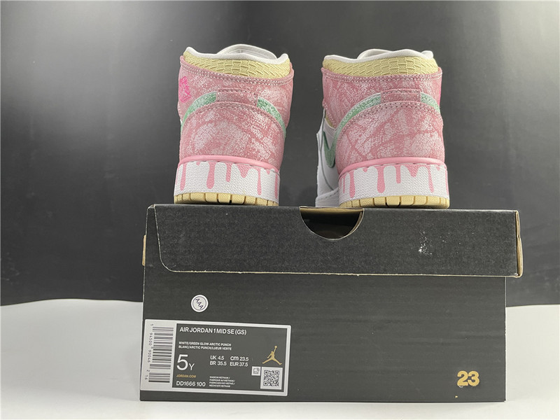 jordan 1 mid paint drip (gs) - dd1666-100