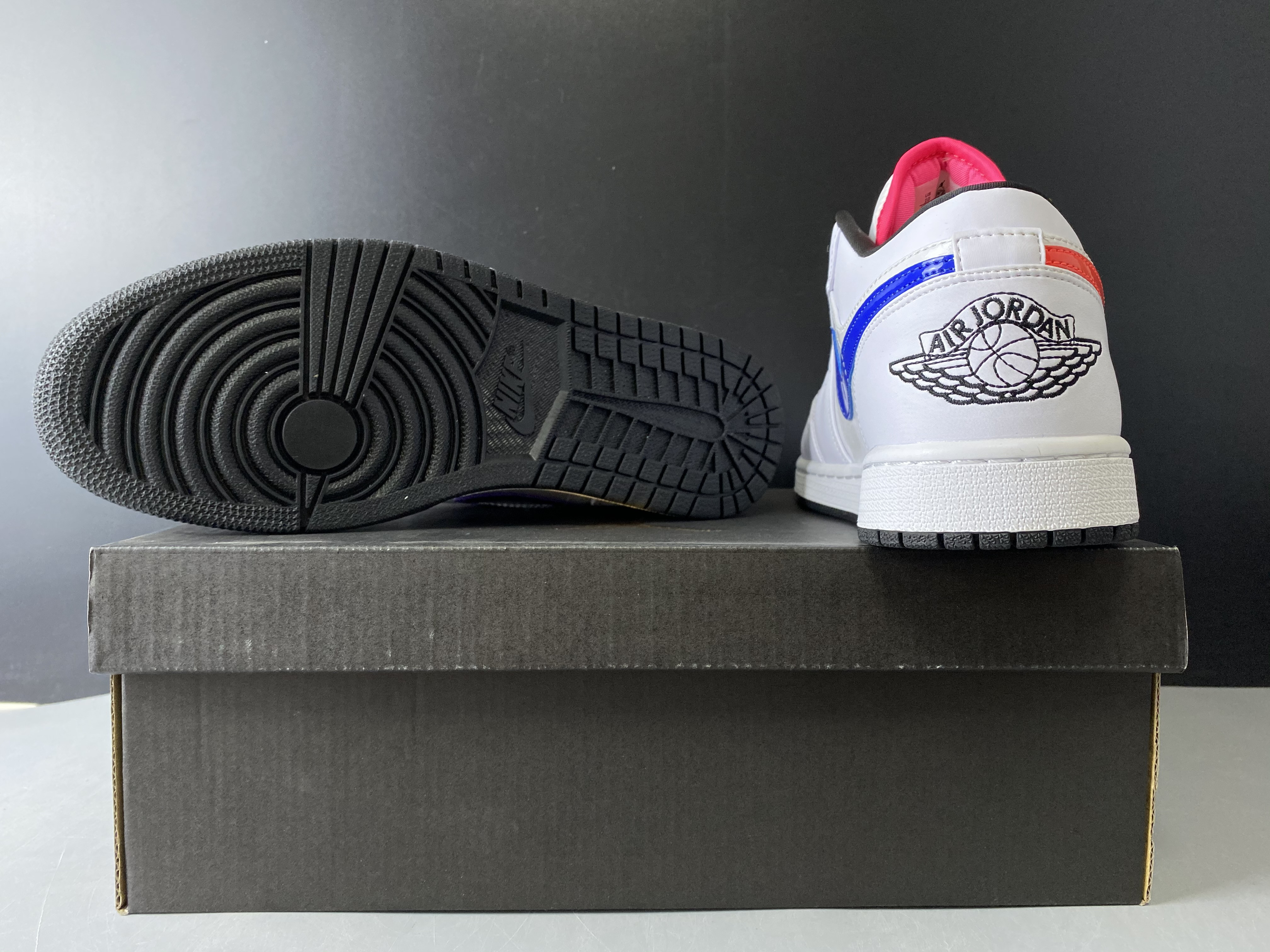jordan 1 low white multi-color - cw7009-100