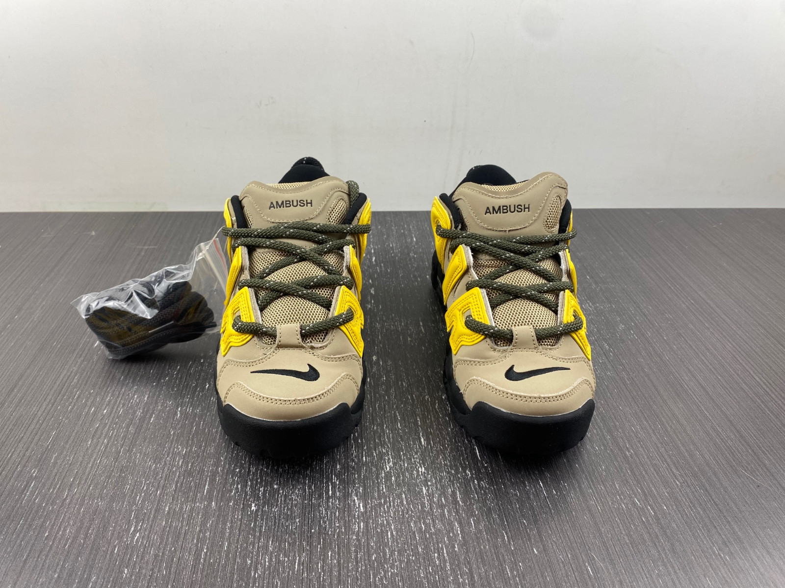 ambush x nike air more uptempo low “limestone” fb1299-200