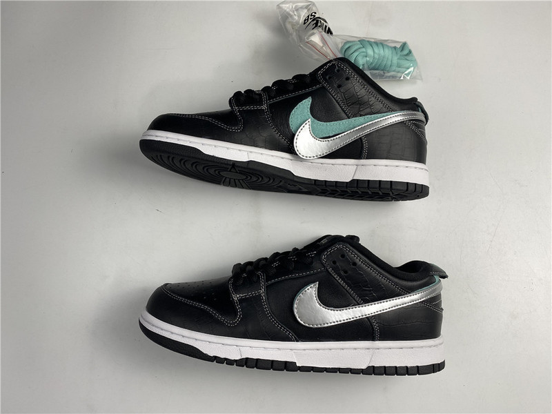 nike sb dunk low di*m*nd S*pply co black di*m*nd bv1310-001