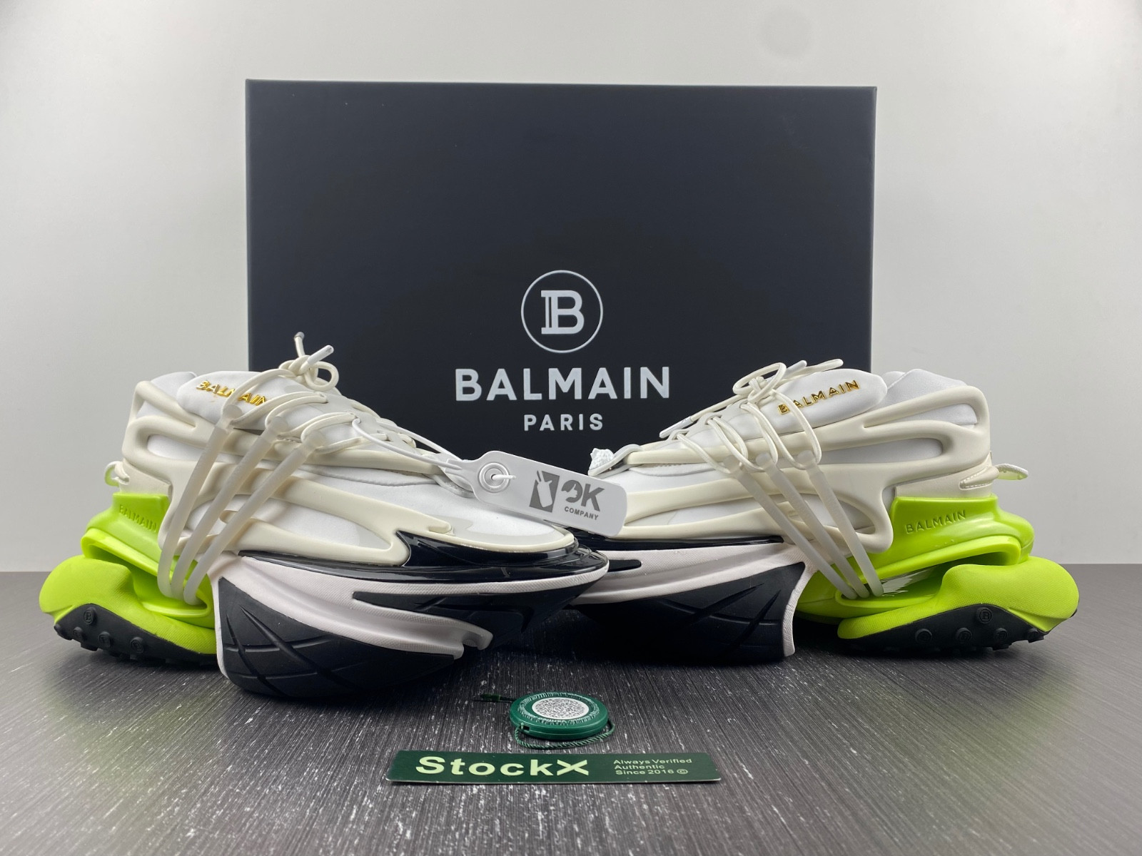 balmain neoprene and leather unicorn low-top sneakers am1vj309