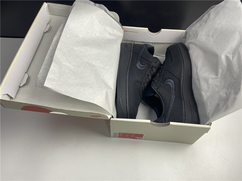 stussy x nike air force 1 low “black” cz9084-001